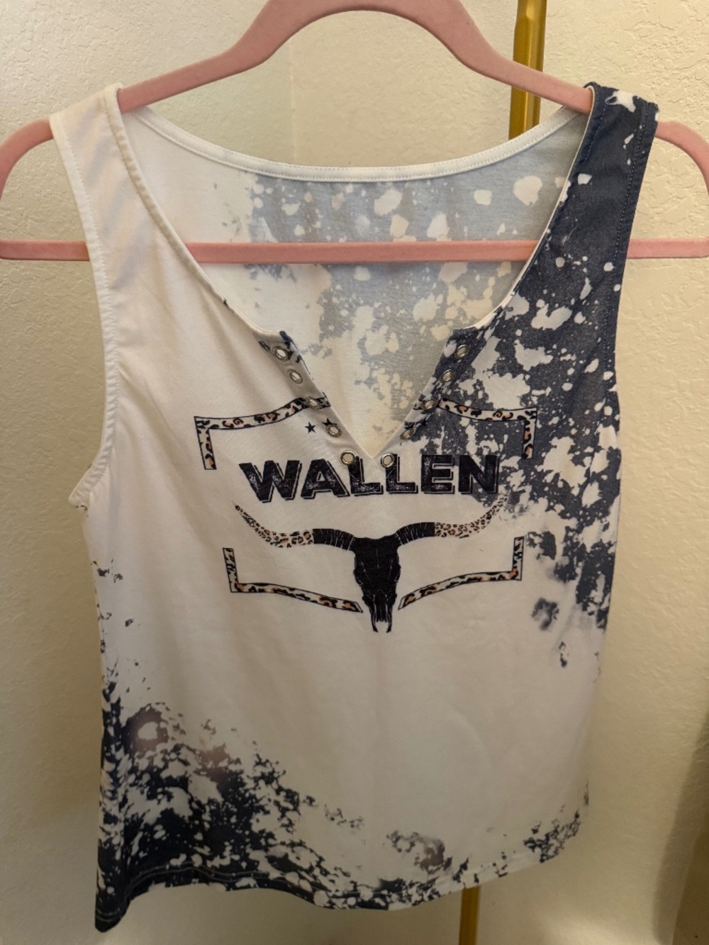 Morgan Wallen Bleached Graphic Tank Top – Size Small